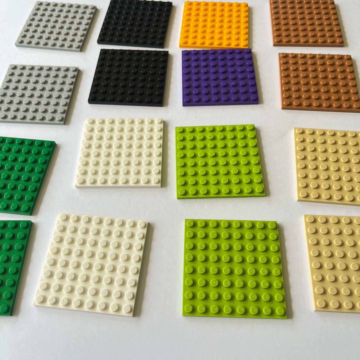 LEGO 8x8 Plates, Mixed Colours, 16 Pieces, Habitat