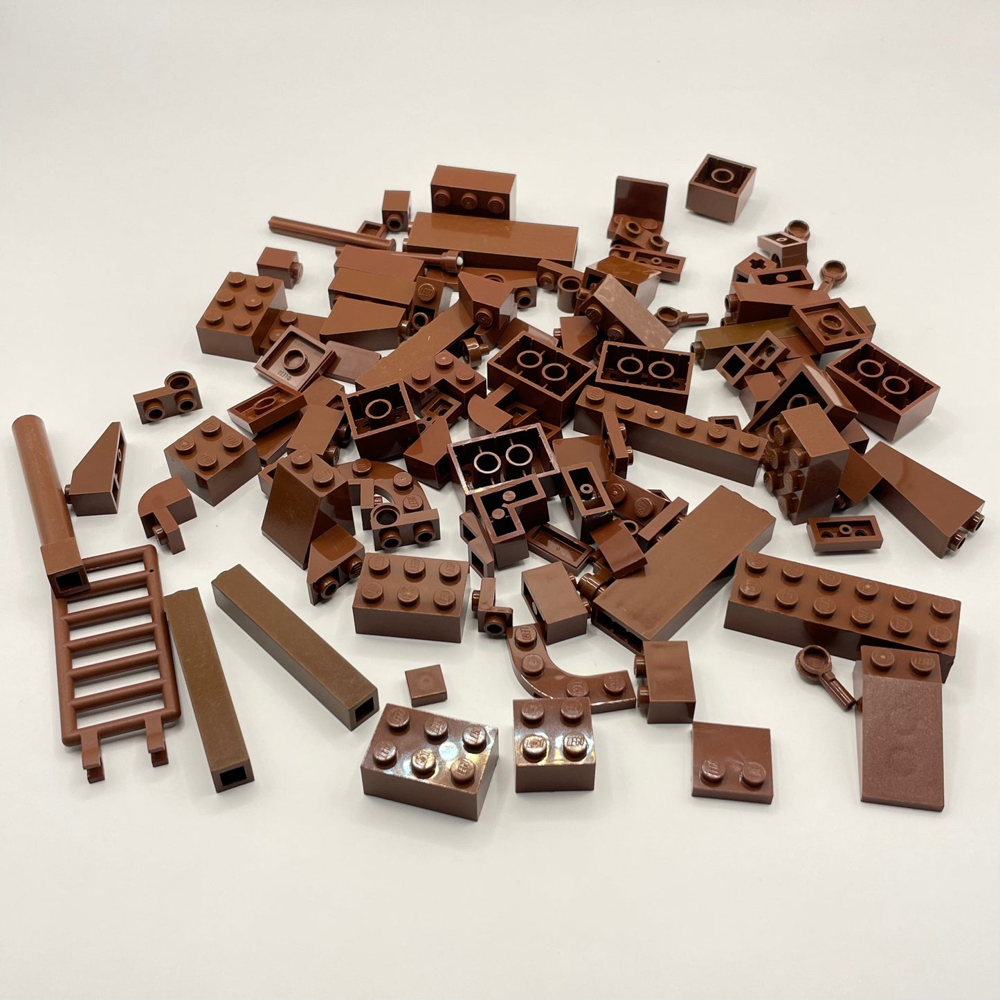 LEGO Mixed Brown Bricks, Approx. 70g