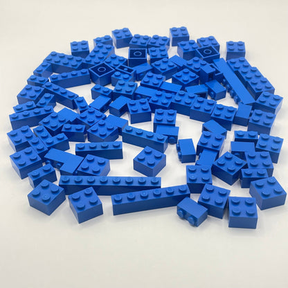 LEGO Bricks, Blue, Approx. 100g (Fair condition)