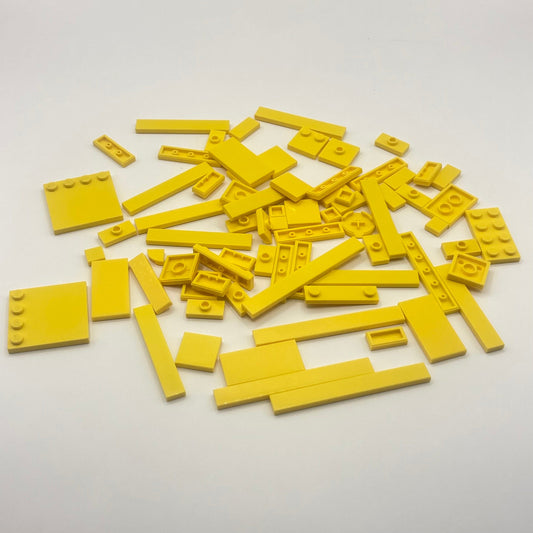 LEGO Yellow Tiles and Jumpers, Approx. 40g