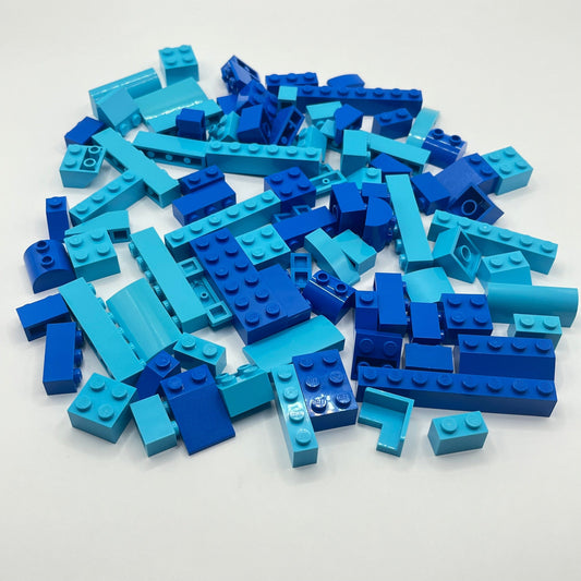 LEGO Bricks and Slopes, Mixed Blue, Approx. 110g