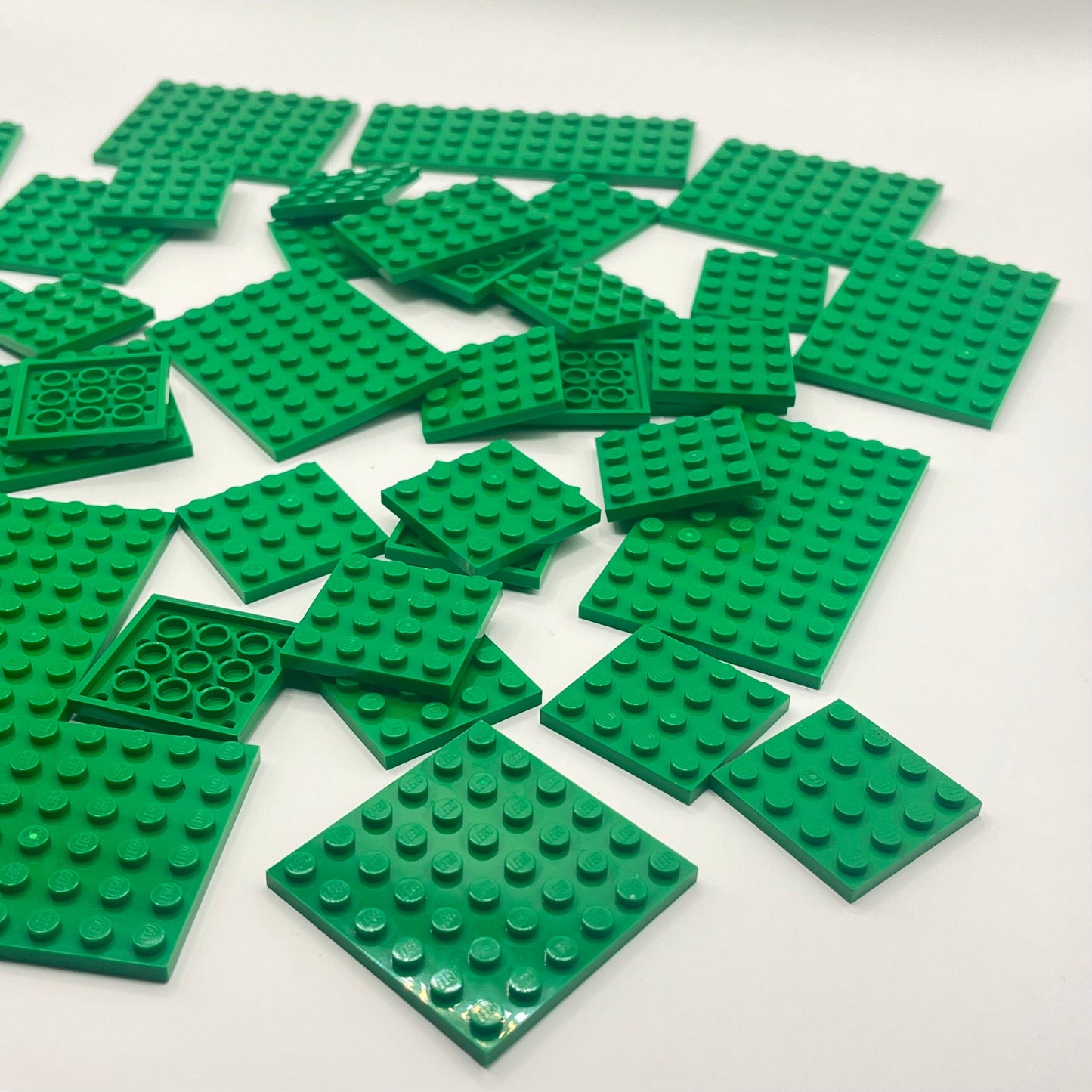 LEGO Mixed Plates, Green, Approx. 160g