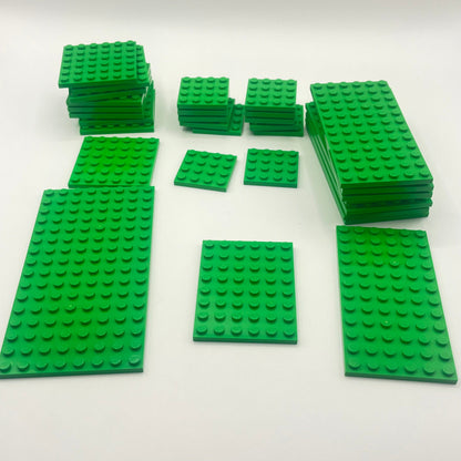 LEGO Mixed Plates, Bright Green, Approx. 170g