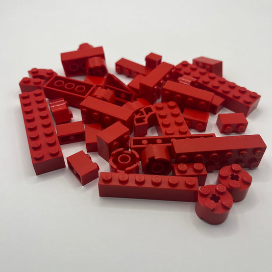 LEGO Red Bricks, Mixed Bag, Approx. 55g