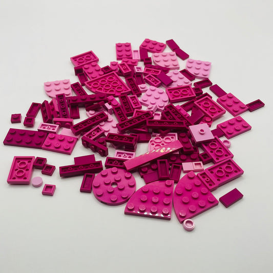 LEGO Pink Plates, Mixed Bag, Approx. 60g