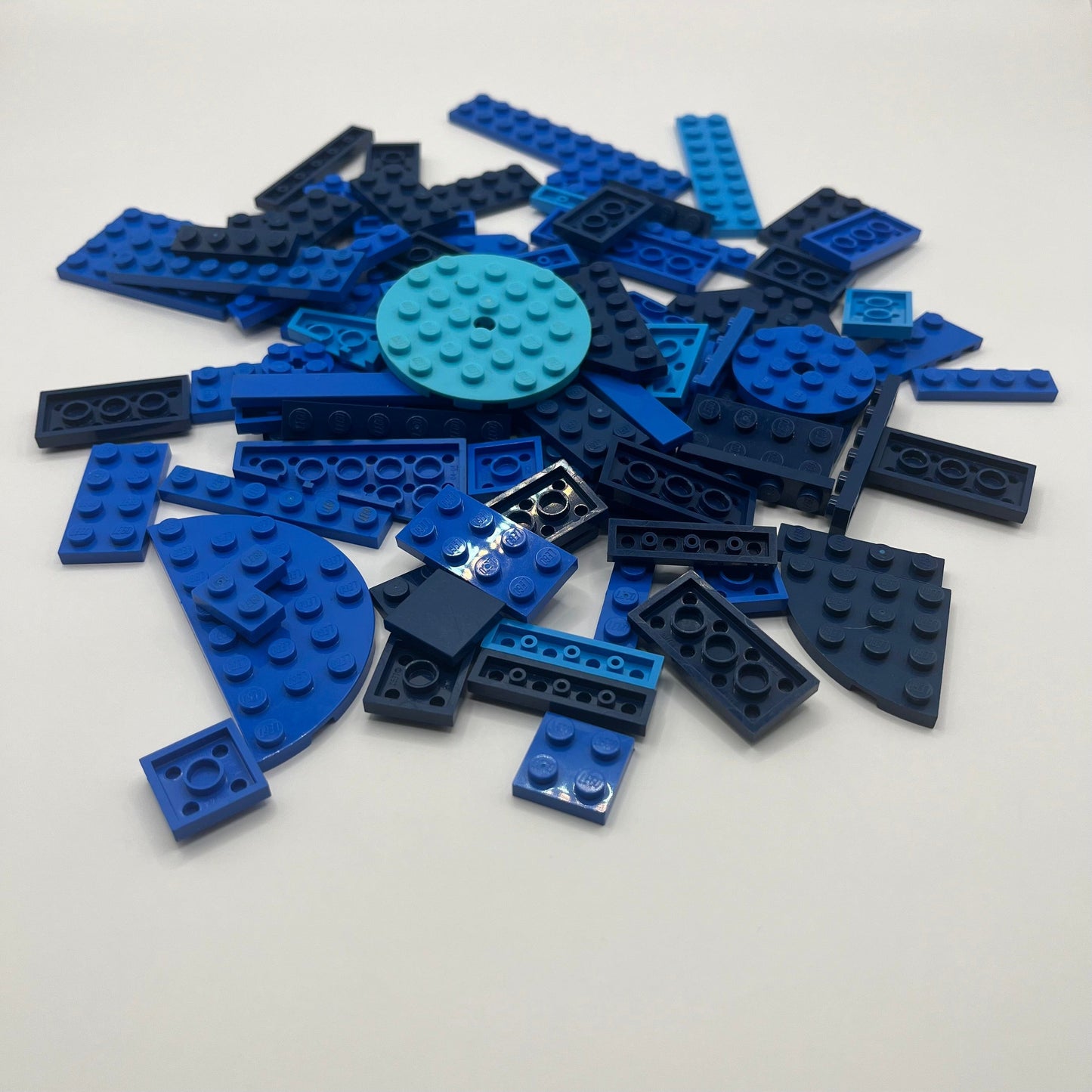 LEGO Blue Plates, Mixed Bag, Approx. 95g