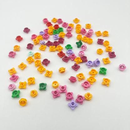 LEGO 1x1 Flowers, Mixed Colours, 100 Pieces, Plant