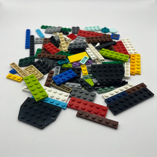 LEGO Mixed Coloured Plates and Tiles, Medium Sized, Mixed Bag. Approx. 100g