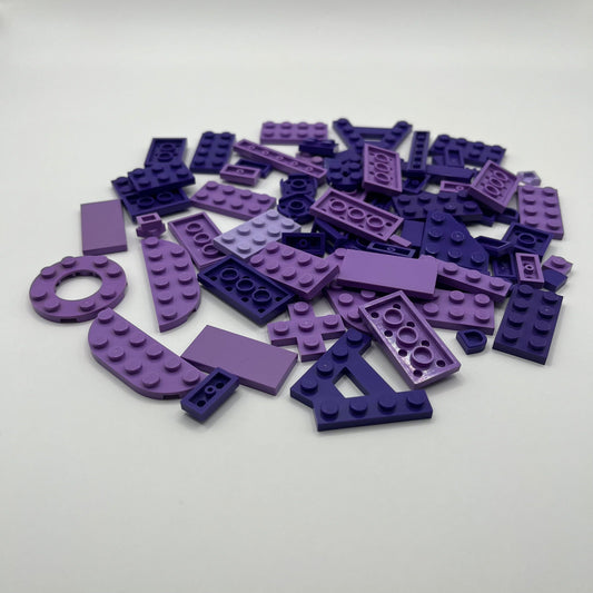 LEGO Plates, Purple, Mixed Bag Approx. 55g