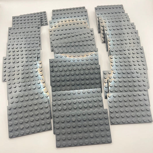 LEGO 6x8 and 6x10 Plates, Dark Bluish Grey, 51 Pieces,