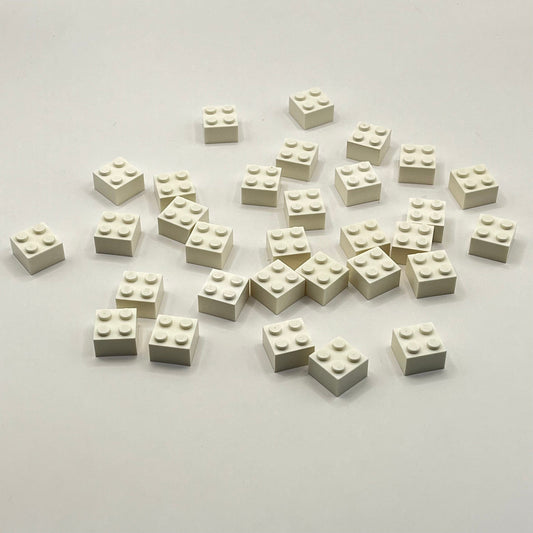 LEGO 2 x 2 Bricks, White, 30 Pieces