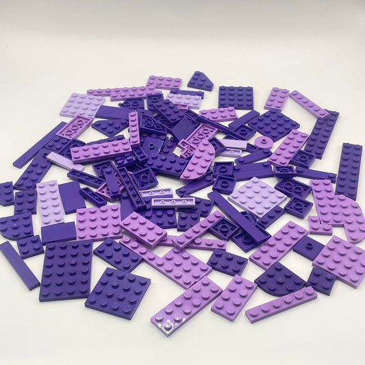 LEGO Plate and Tiles, Purple, Approx. 115g