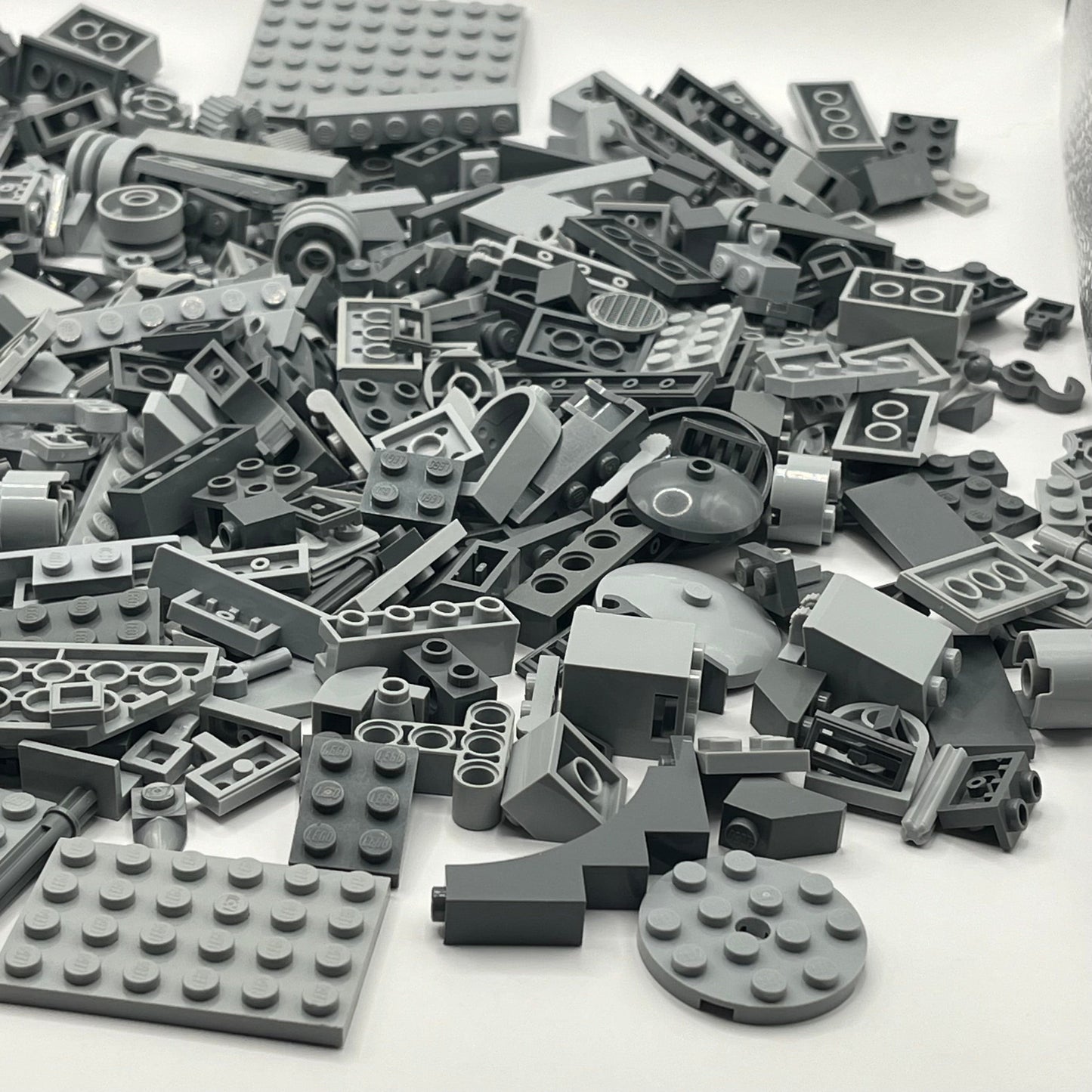 LEGO Mixed Pieces, Mixed Grey, Some Old Grey, Mixed Bag, Approx. 380g