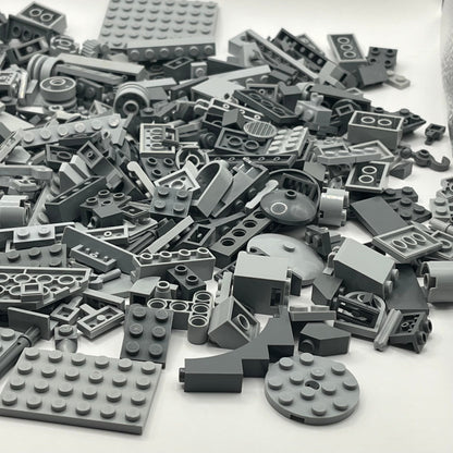 LEGO Mixed Pieces, Mixed Grey, Some Old Grey, Mixed Bag, Approx. 380g