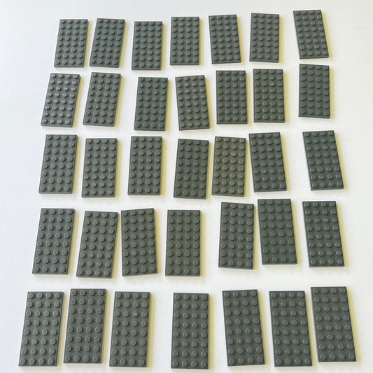 LEGO 4x8 Plates, Dark Bluish Grey, 35 Pieces