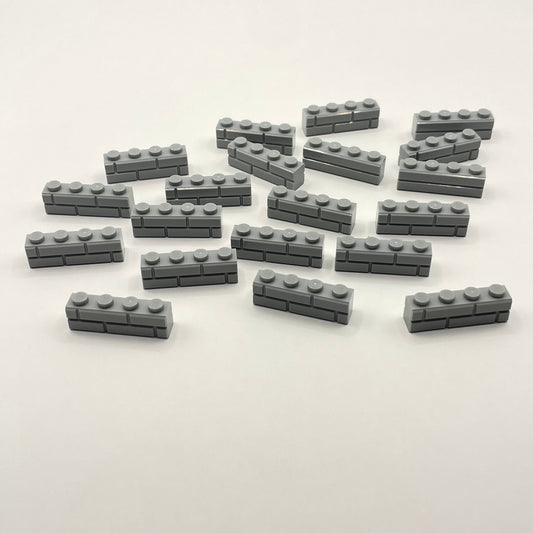 LEGO Light Bluish Gray 1 x 4 Brick, Masonry, Building, 20 Pieces (15533)