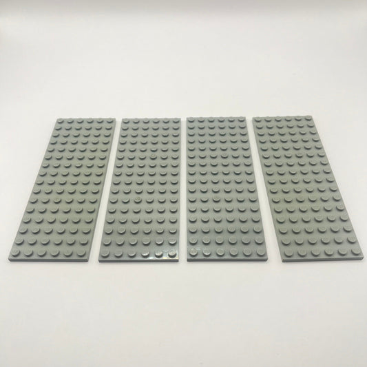 LEGO 6x16 Plates, (Old) Light Grey, 4 Pieces