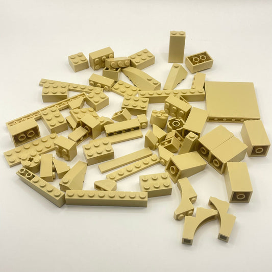 LEGO Mixed Tan Bricks, Building, Approx. 75g