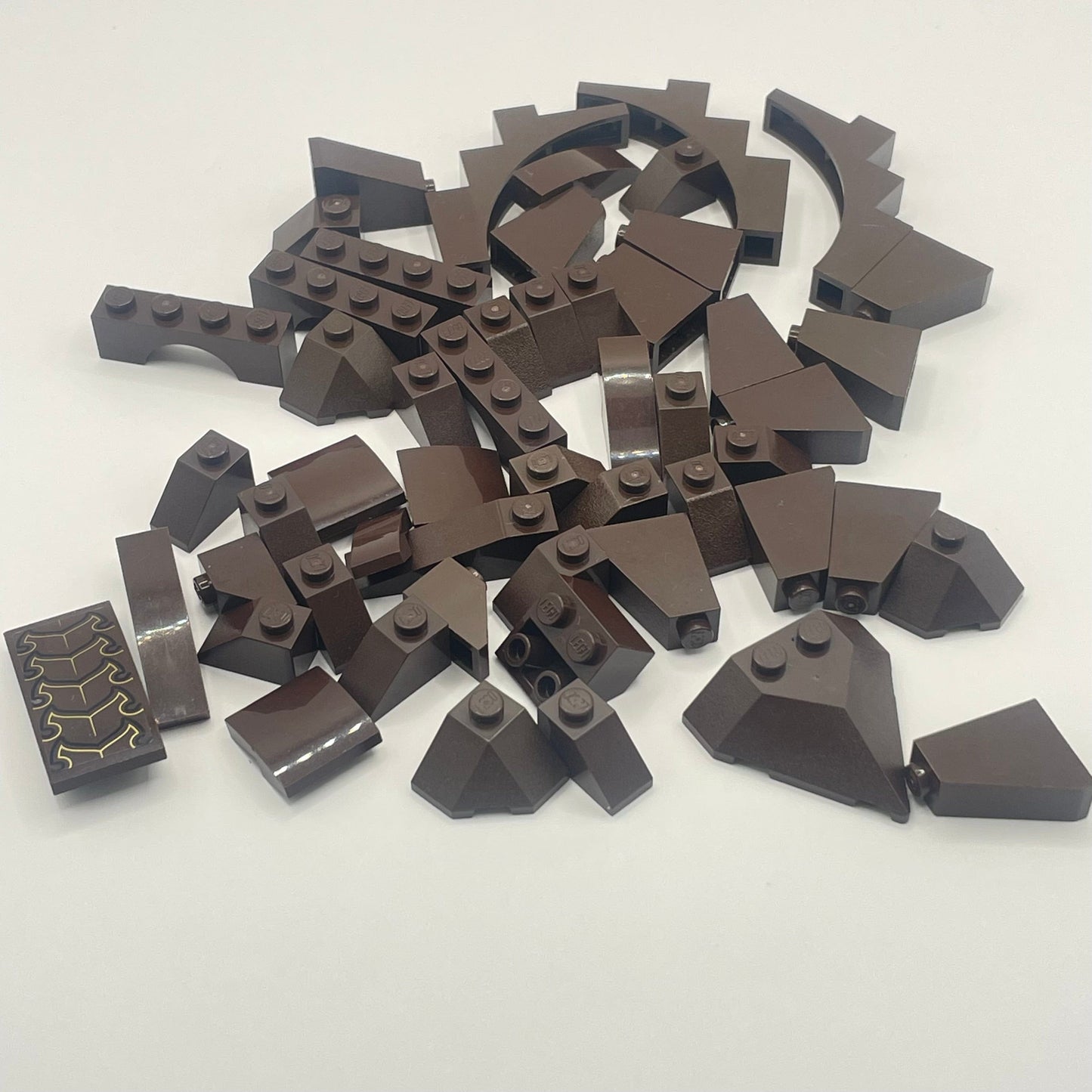 LEGO Dark Brown Mixed Bricks, 52 Pieces