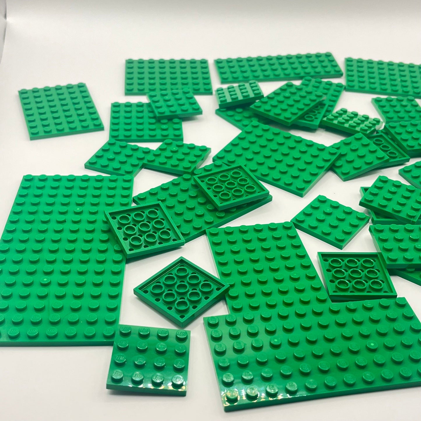 LEGO Mixed Plates, Green, Approx. 160g