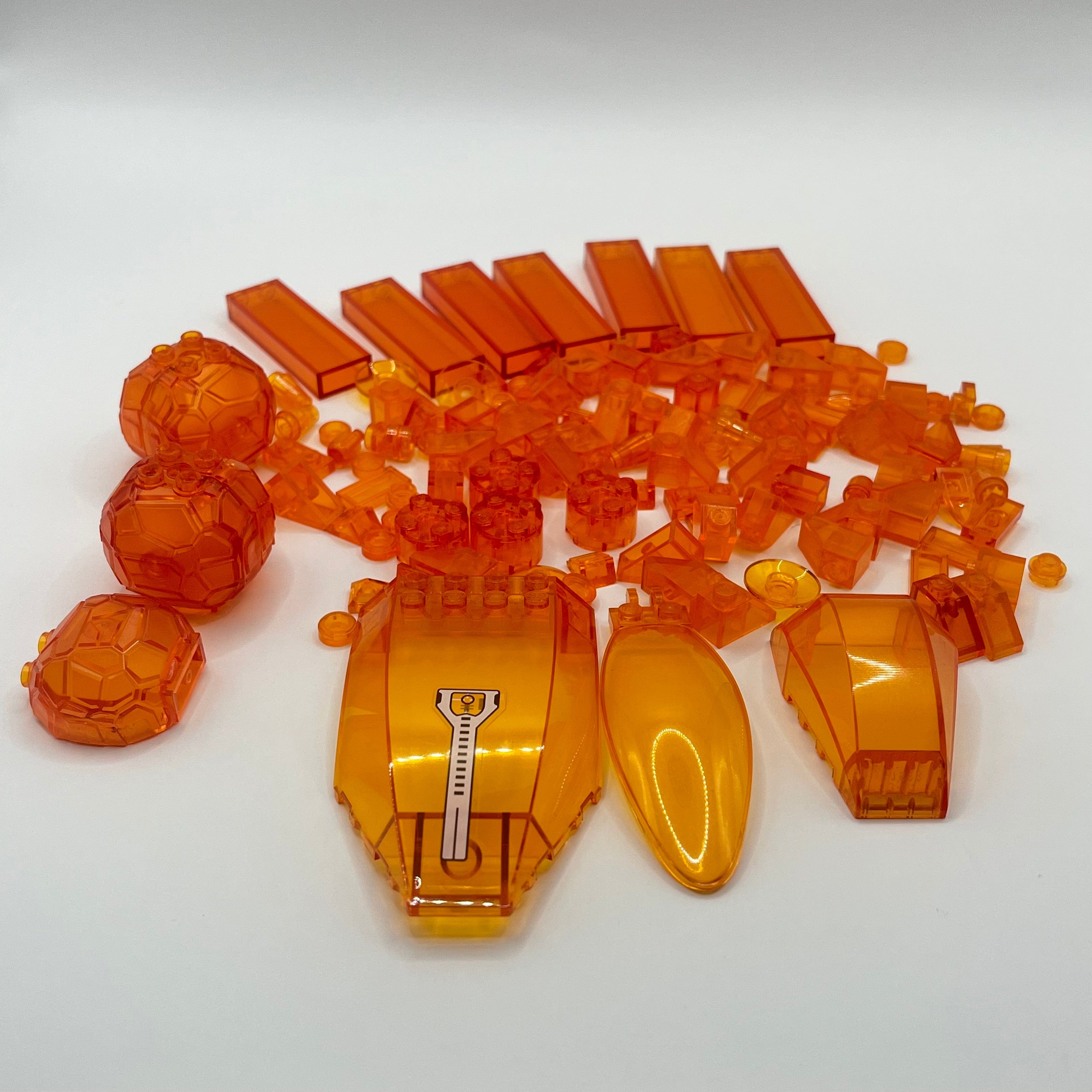 Lego transparent orange sale