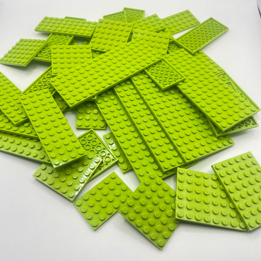 LEGO Mixed Plates, Lime, Approx. 250g