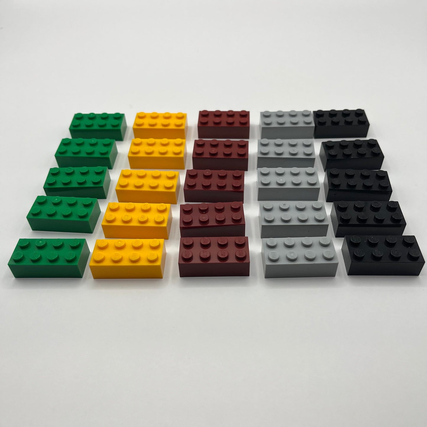 LEGO 2 x 4 Bricks, Mixed Colours, 25 Pieces