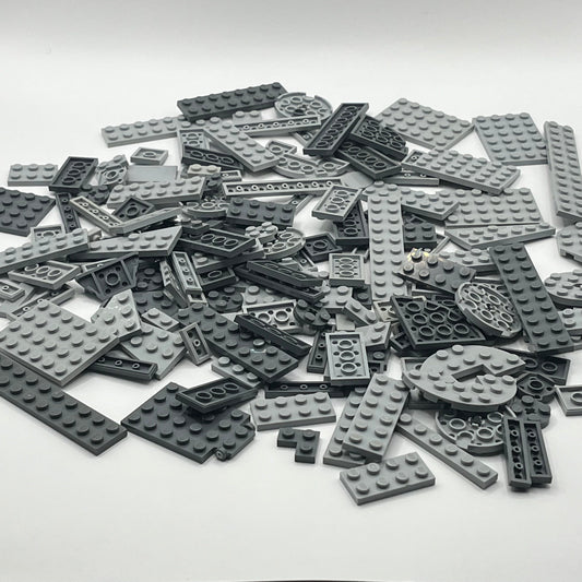 LEGO Mixed Grey, Mixed Plates, Mixed Bag, Approx. 170g