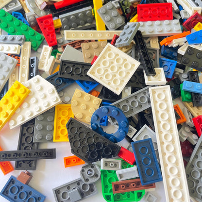 LEGO Mixed Plates and Tiles, Mixed Colours, Mixed Bag, Approx. 800g