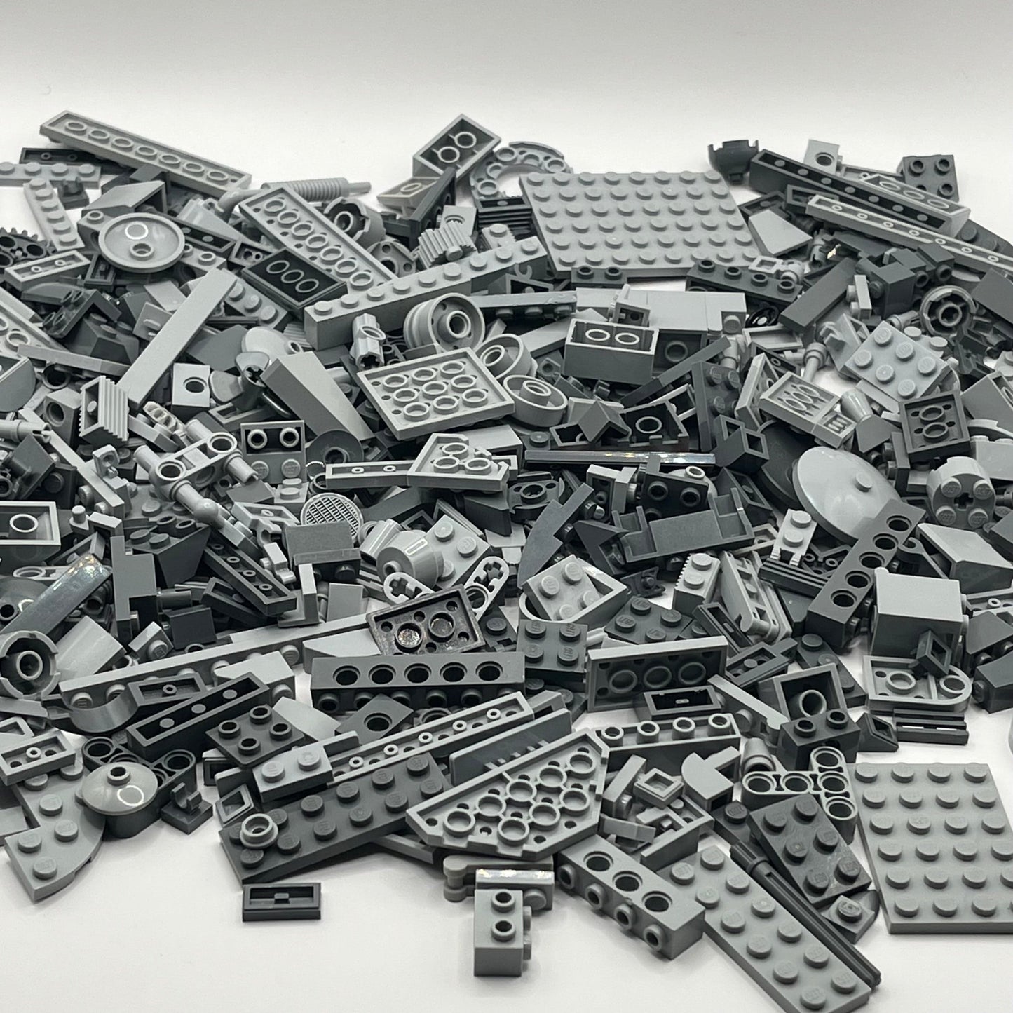 LEGO Mixed Pieces, Mixed Grey, Some Old Grey, Mixed Bag, Approx. 380g