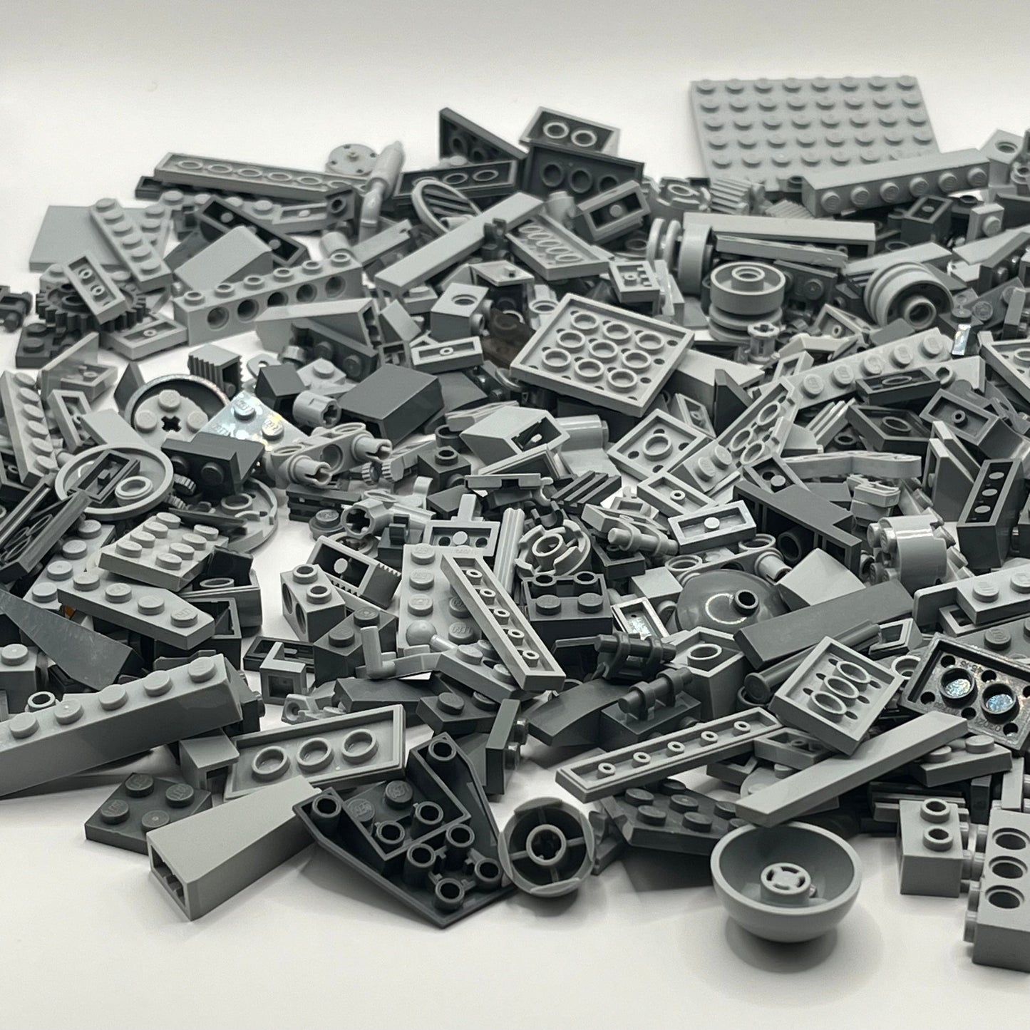 LEGO Mixed Pieces, Mixed Grey, Some Old Grey, Mixed Bag, Approx. 380g