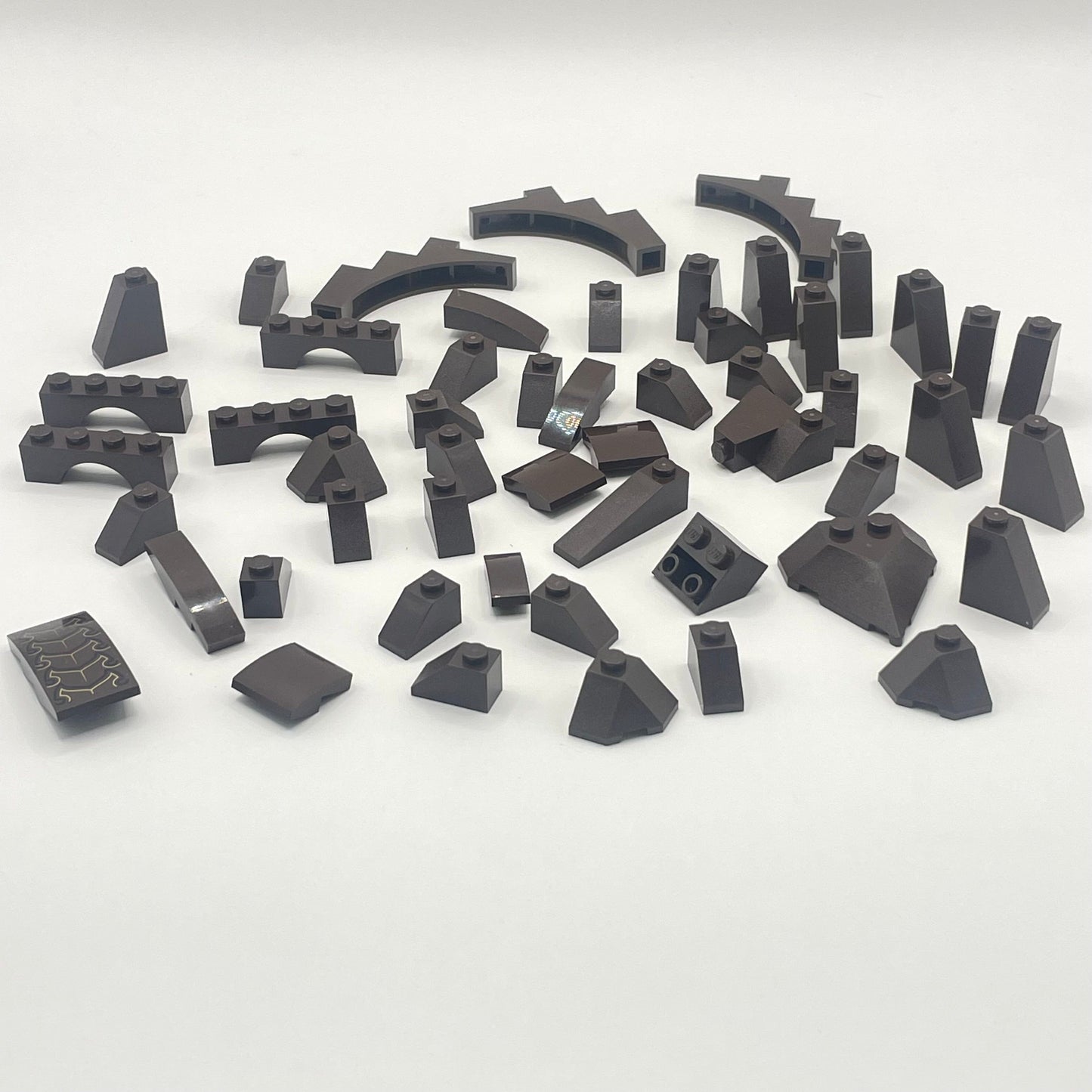 LEGO Dark Brown Mixed Bricks, 52 Pieces