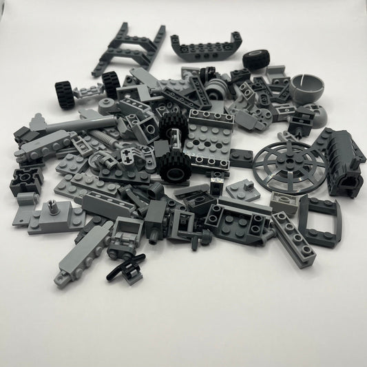 LEGO Mixed Grey, Vehicle Pieces, Mixed Bag, Approx. 135g