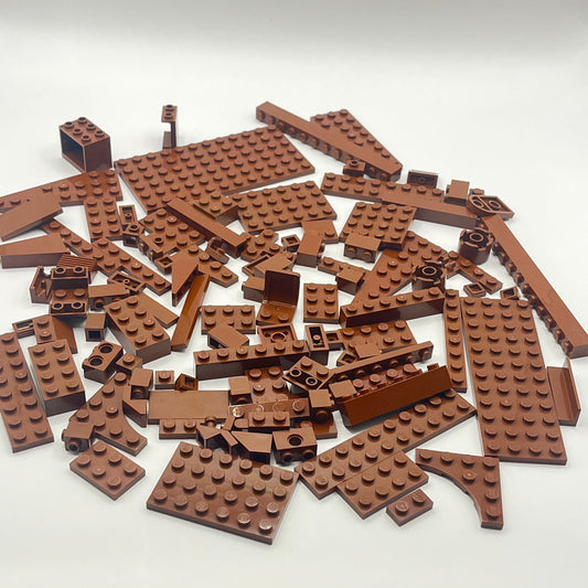 LEGO Mixed Bricks, Reddish Brown, Approx. 125g