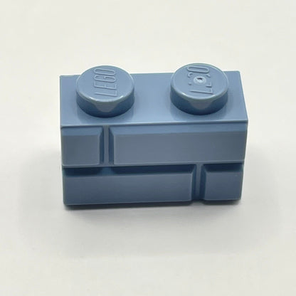 LEGO Sand Blue 1 x 2 Brick, Masonry, Building, 50 Pieces (98283)