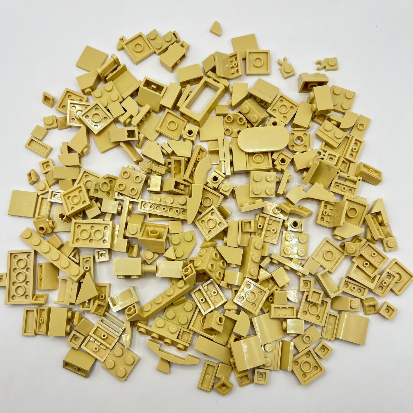 LEGO Tan, Small, SNOT, Plates, Tiles, Approx. 110g