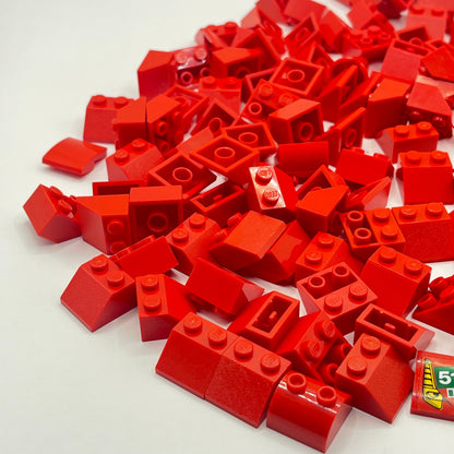 LEGO 2x2 Slopes, Red, Approx. 155g