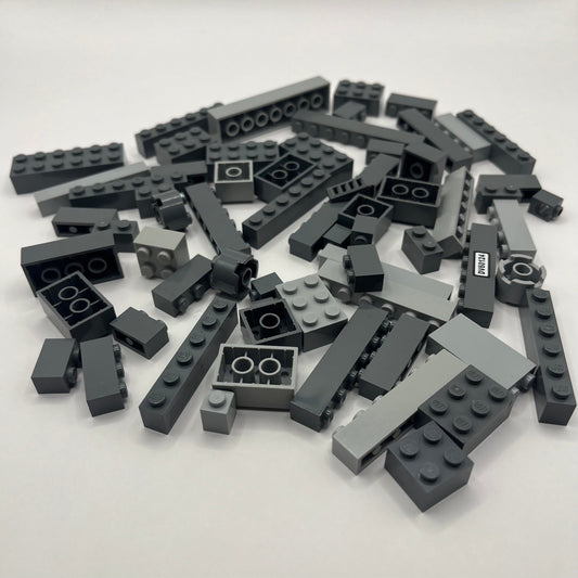 LEGO Mixed Grey, Mixed Bricks, Mixed Bag, Approx. 105g