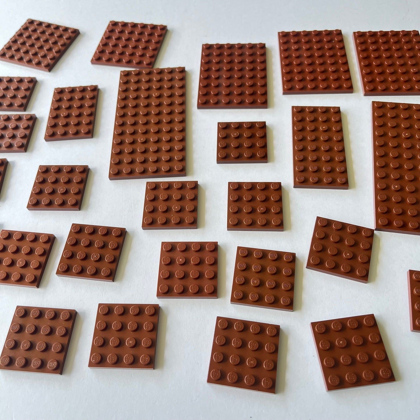 LEGO Mixed Plates, Reddish Brown, 28 Pieces,