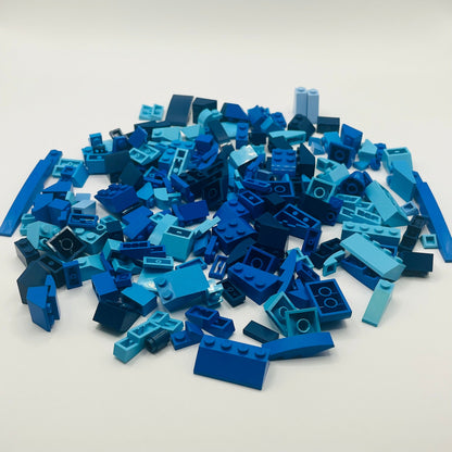 LEGO Blue Slopes and Bricks, Mixed Bag, Approx 150g Greebling, Water