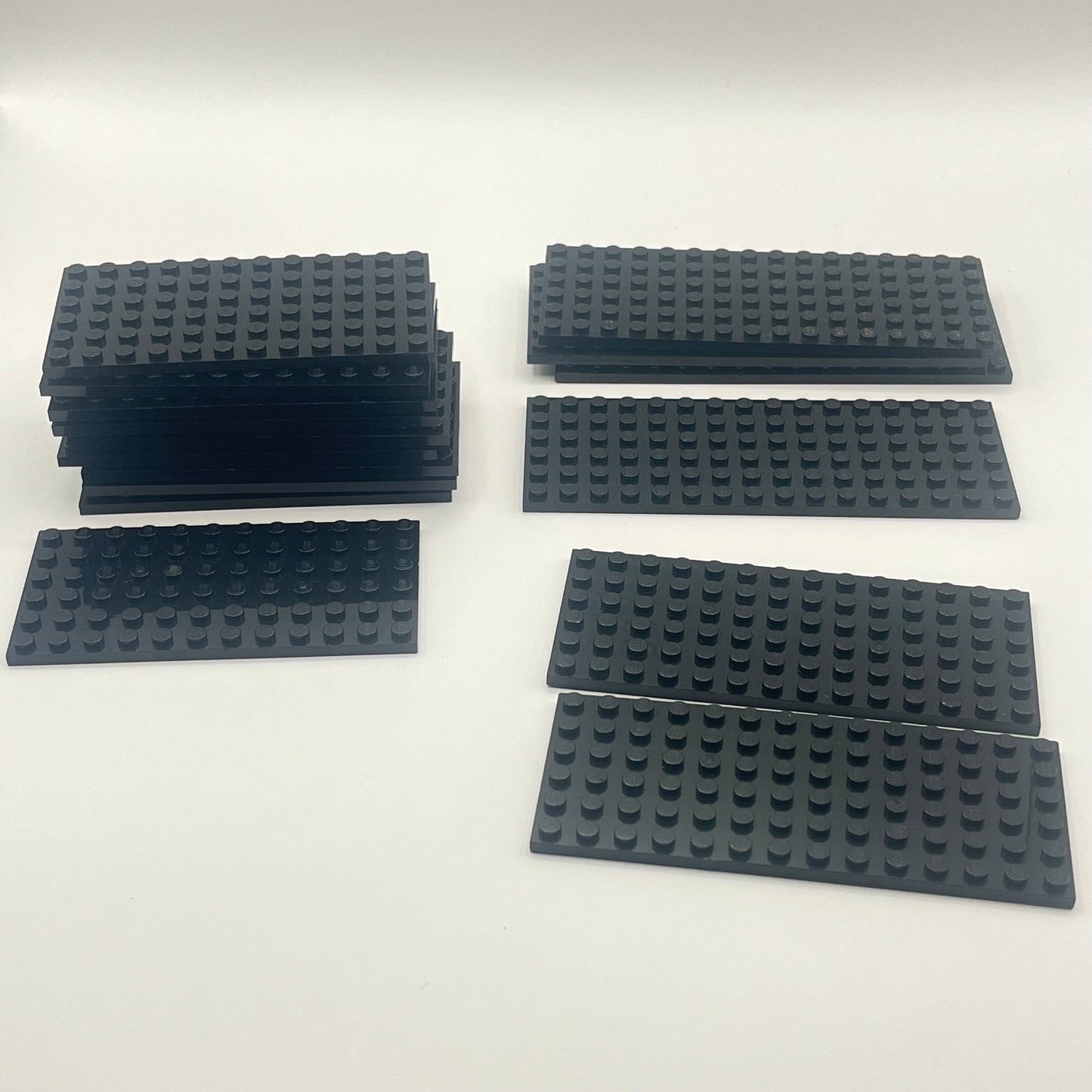 LEGO 6x Mixed Plates, Black, 16 Pieces