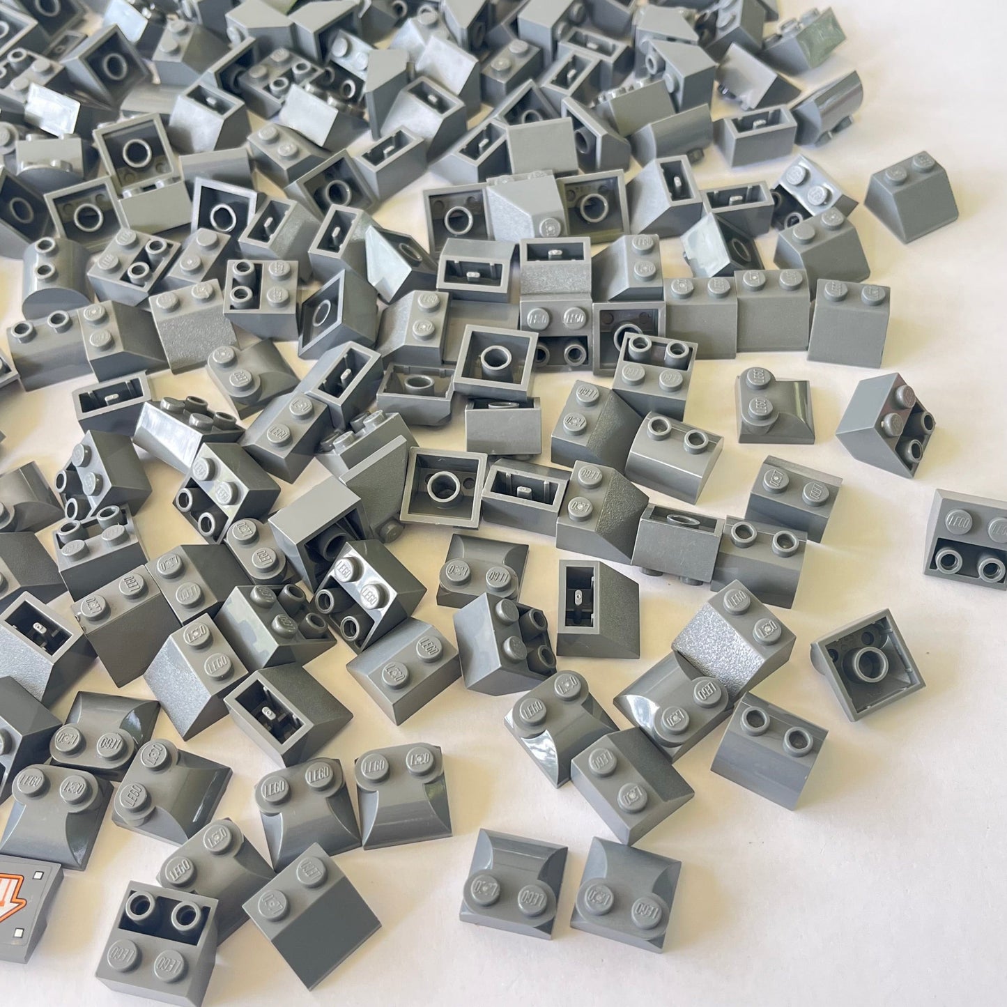 LEGO 2x2 Slopes, Mixed Grey, Approx. 250g