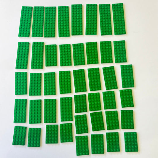 LEGO 4x Mixed Plates, Green, 44 Pieces