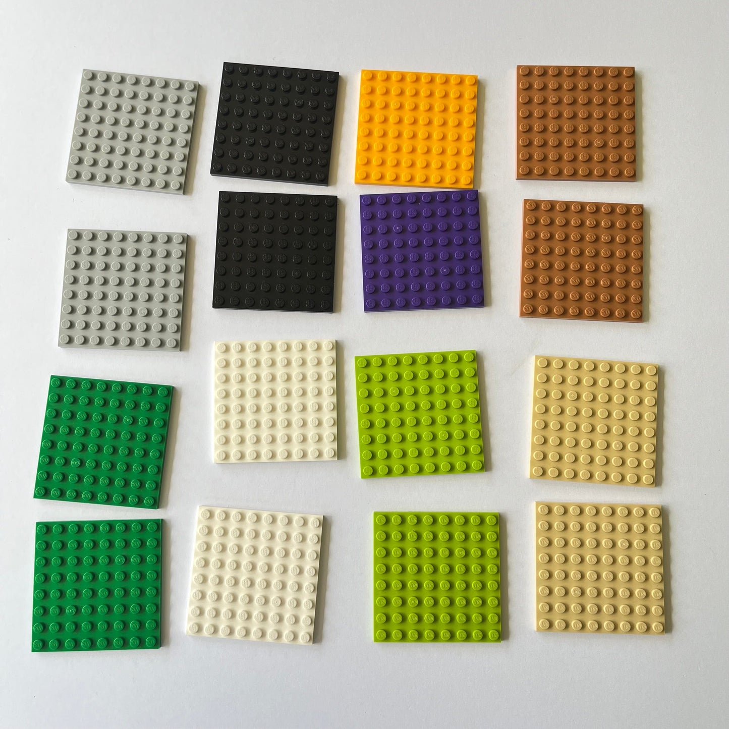 LEGO 8x8 Plates, Mixed Colours, 16 Pieces, Habitat