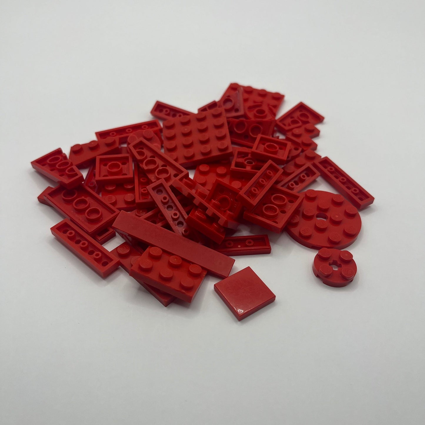 LEGO Red Plates Mixed Bag. Approx. 35g