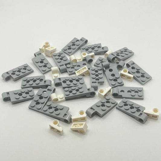 LEGO SNOT with Pin Hole, White and Light Bluish Grey, Mixed Bag, Approx. 30g