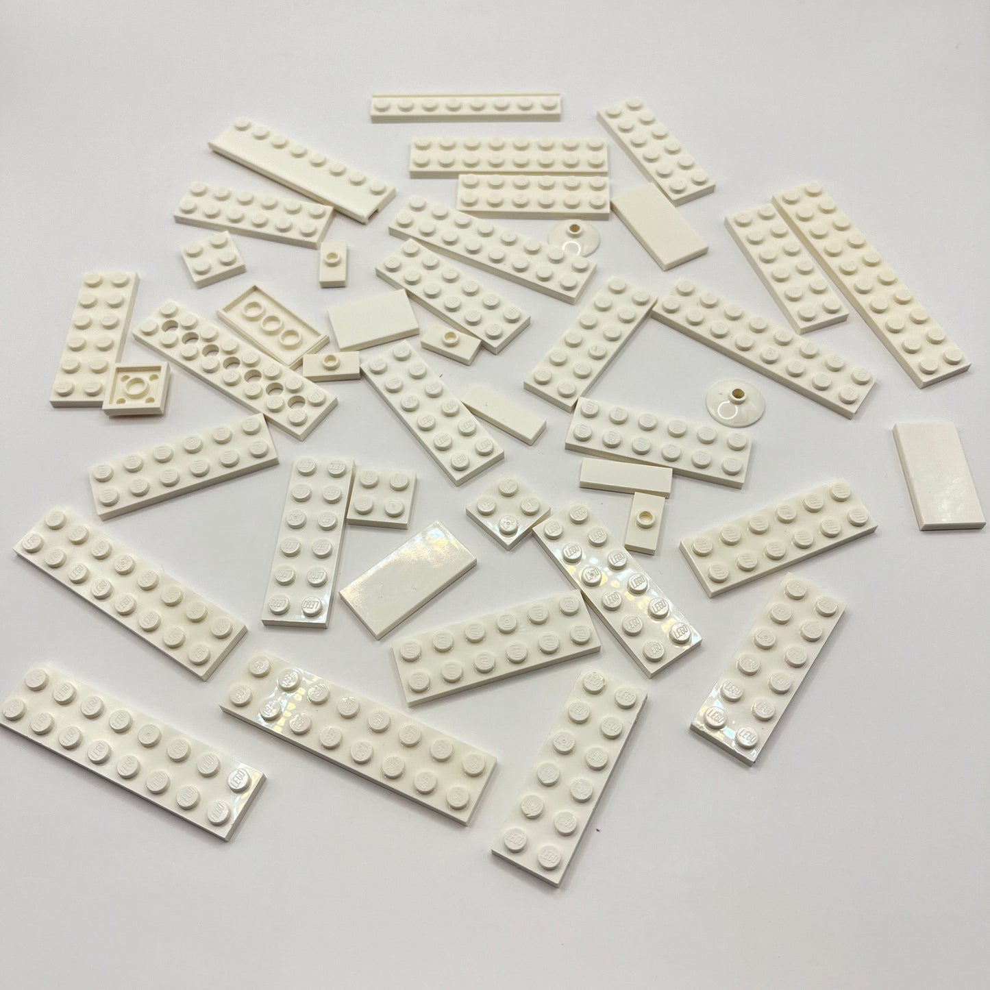 LEGO White, Plates and Tiles, Approx. 60g