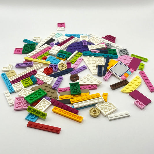 LEGO Plates and Tiles, Mixed Colours, Small Size, Mixed Bag, Approx. 80g