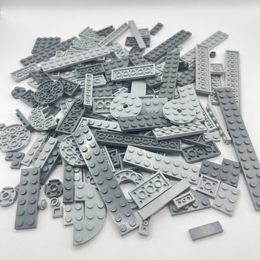 LEGO Mixed Plates and Tiles, Mixed Grey, Mixed Bag, Approx. 160g,