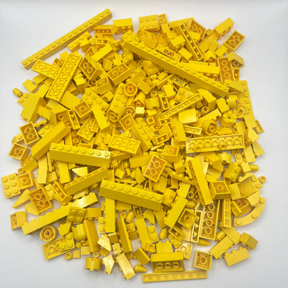 LEGO Yellow, Bricks, Plates, Slopes, Mixed Bag, Approx. 410g